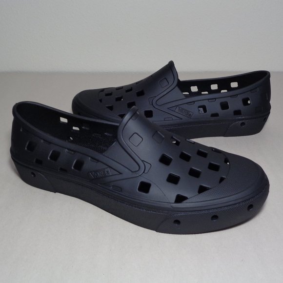 Vans Perforated Black Slip-On Loafers - Picture 1 of 14